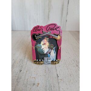 Holographic musical Elvis Presley burning Love ornament vintage xmas